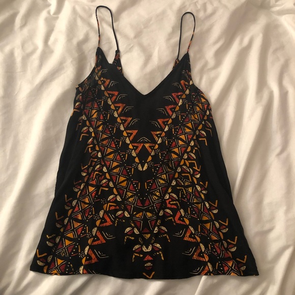 UO silence + noise black tribal lace up tank top! NWOT - Picture 7 of 12